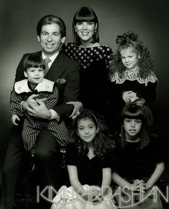 Kardashian Family Christmas Cards 1989